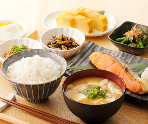 Typical Japanese breakfast
